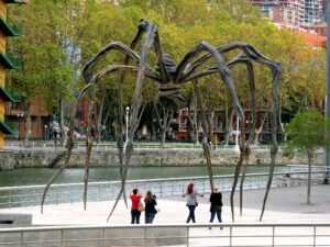 Louise Bourgeois’s Maman spider sculpture outside the Guggenheim Museum Bilbao.
